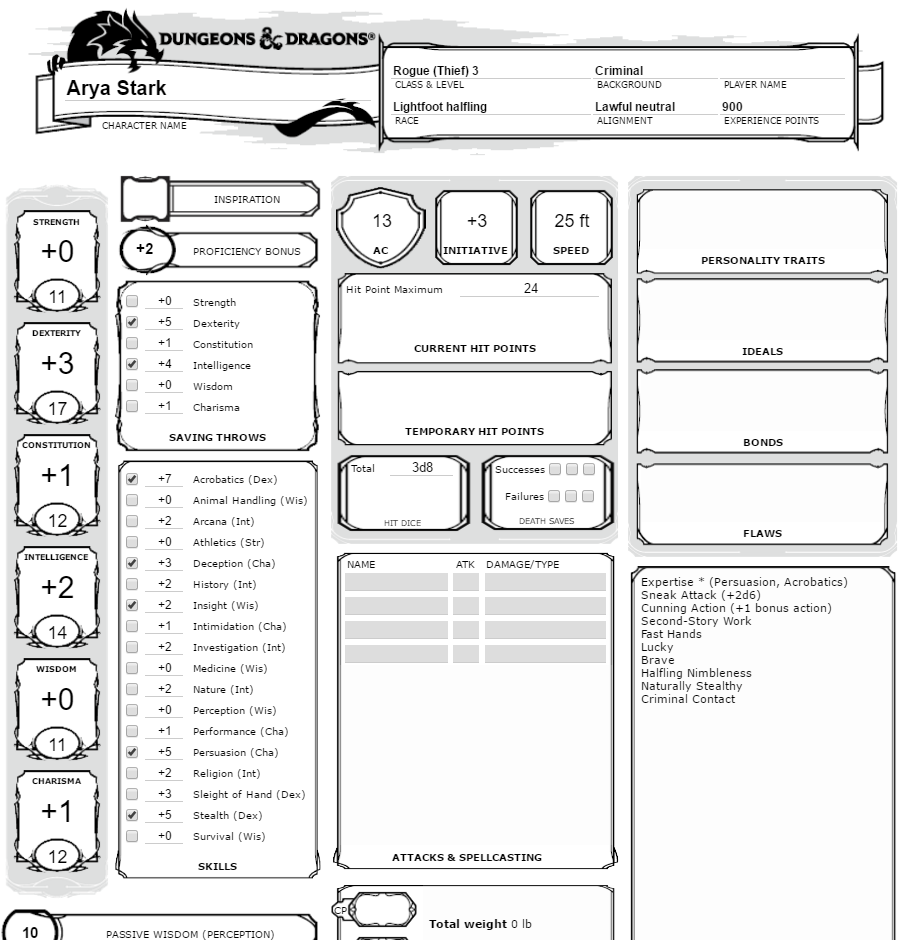 Printable Dnd Character Sheet 5th Edition Printable Templates